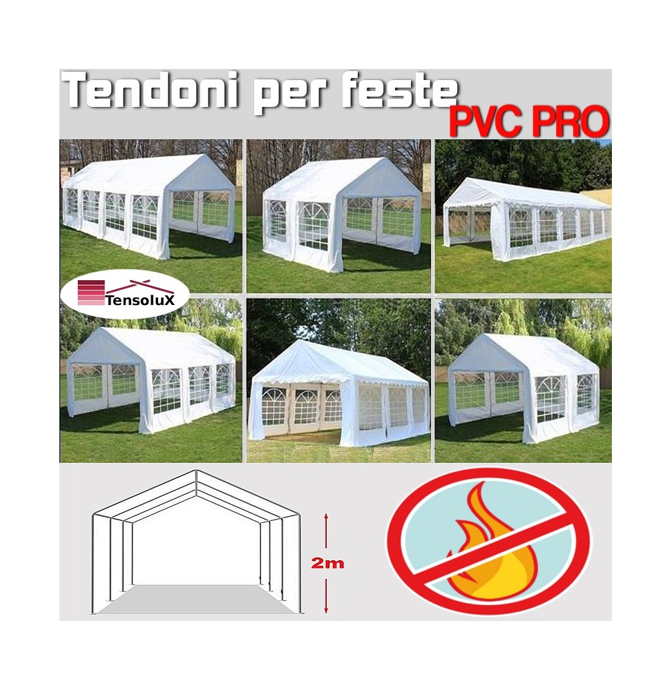 Tendoni per feste PVC PRO Ignifugo - 3x6m / 10x5m