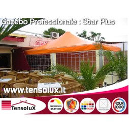 gazebo professionale tensolux certificato uso pubblico copertura tettoia pvc bar ristorante eventi tensolux