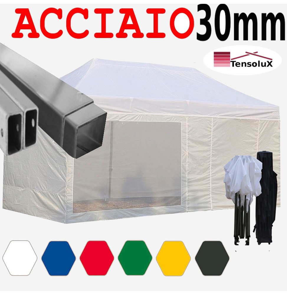 Gazebo 3x6 m pieghevole Easy - Acciaio