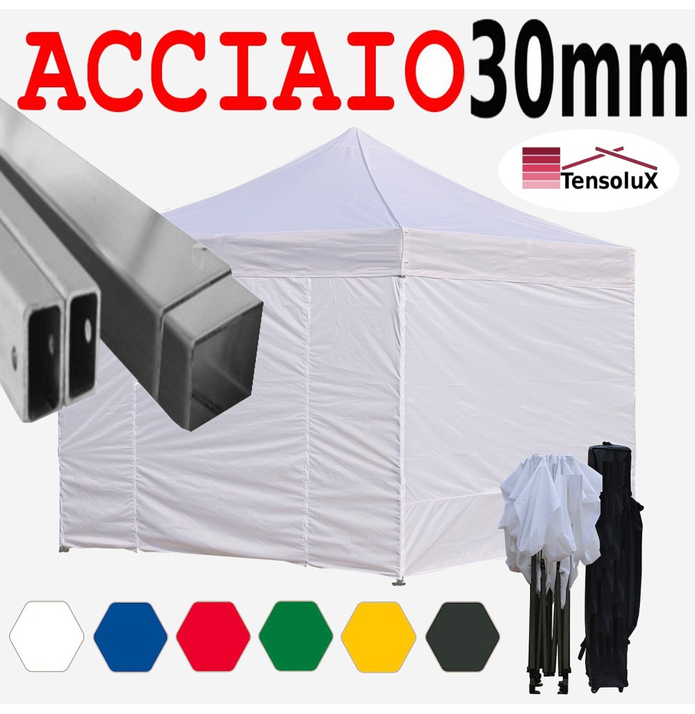 Gazebo 3x3 m pieghevole Easy - Acciaio