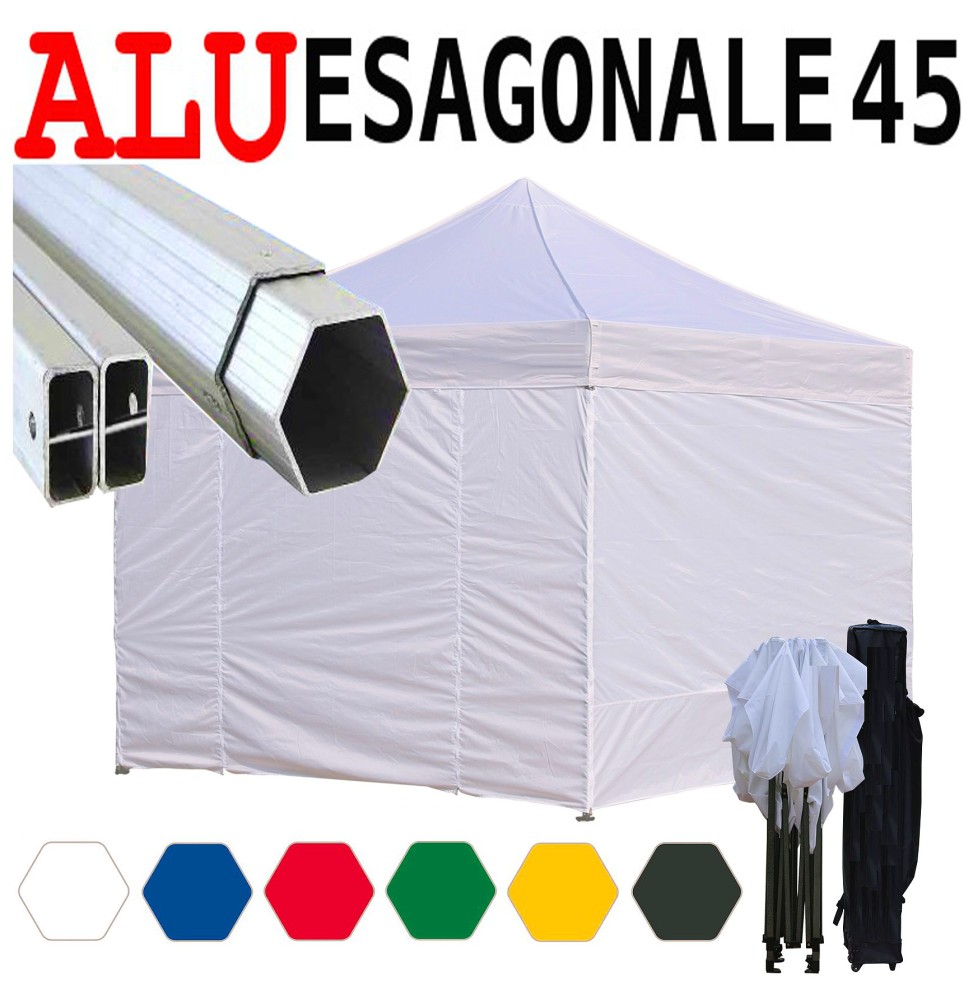 Gazebo 3x3 m pieghevole ALU45 - Alluminio tensolux