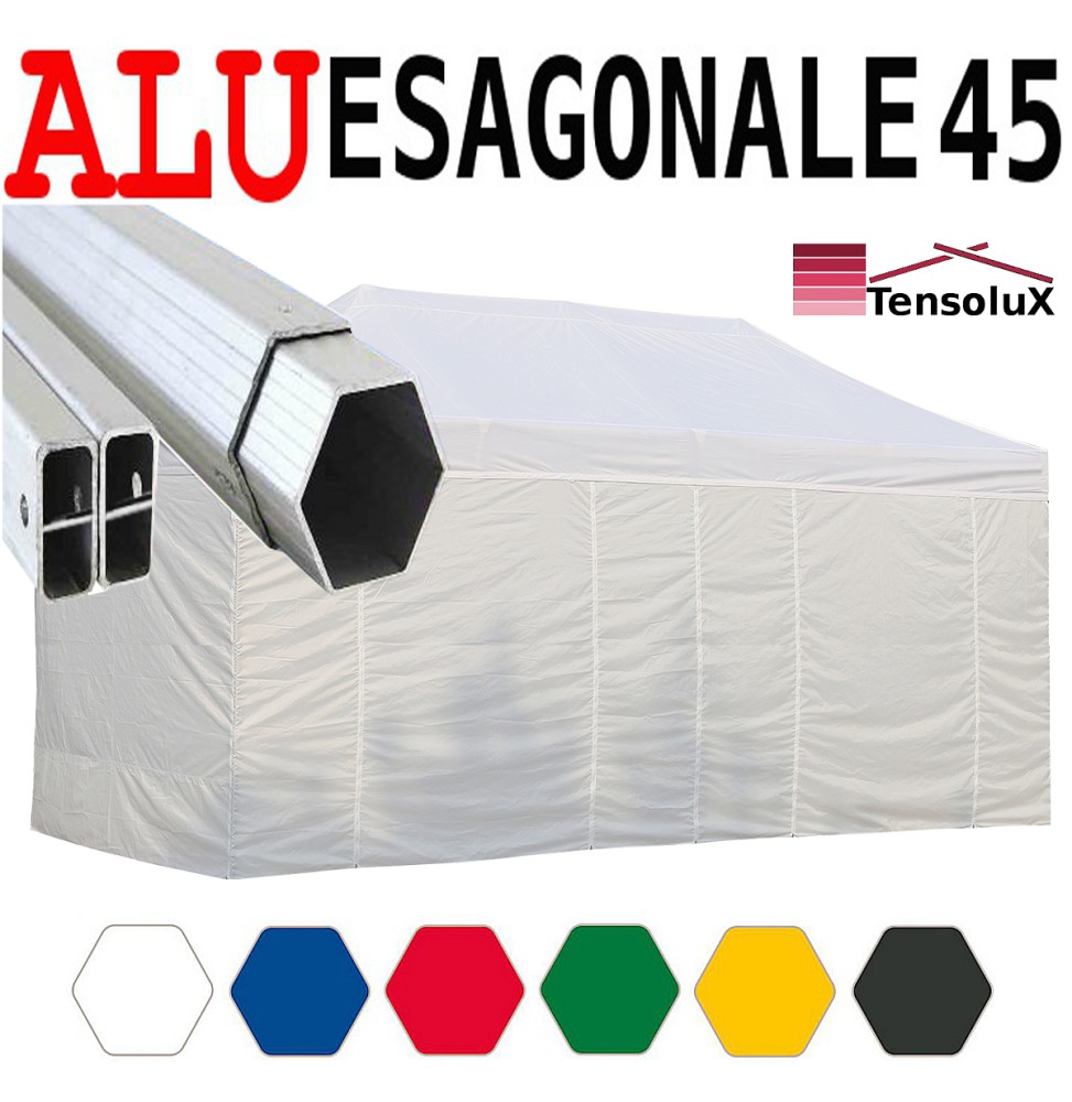 gazebo pieghevole alluminio portatile retrattile eventi feste stand chiosco mercato mercatini tensolux