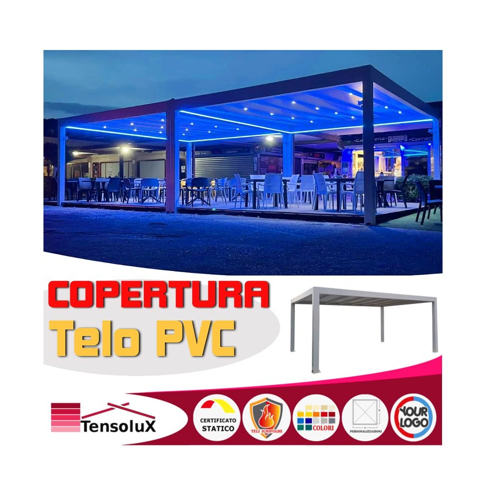 Pergotenda MyBoX con Copertura PVC - Professionale Certificata Personalizzabile